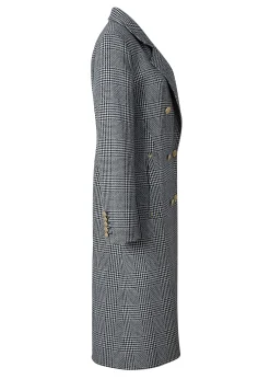 Holland Cooper Coats-Double Breasted Coat Prince of Wales Mono