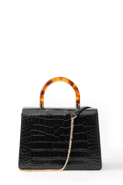 Holland Cooper Gifts For Her|Crossbody Bags-Dowdeswell Bag Black Croc