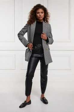 Holland Cooper Trousers-Dunwick Faux Leather Pant Black