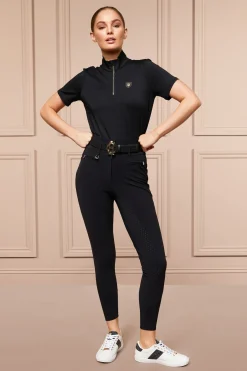 Holland Cooper Training Wear-Elite Short Sleeve Base Layer Black