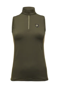 Holland Cooper Shop By Product|Base Layers-Elite Sleeveless Base Layer Olive