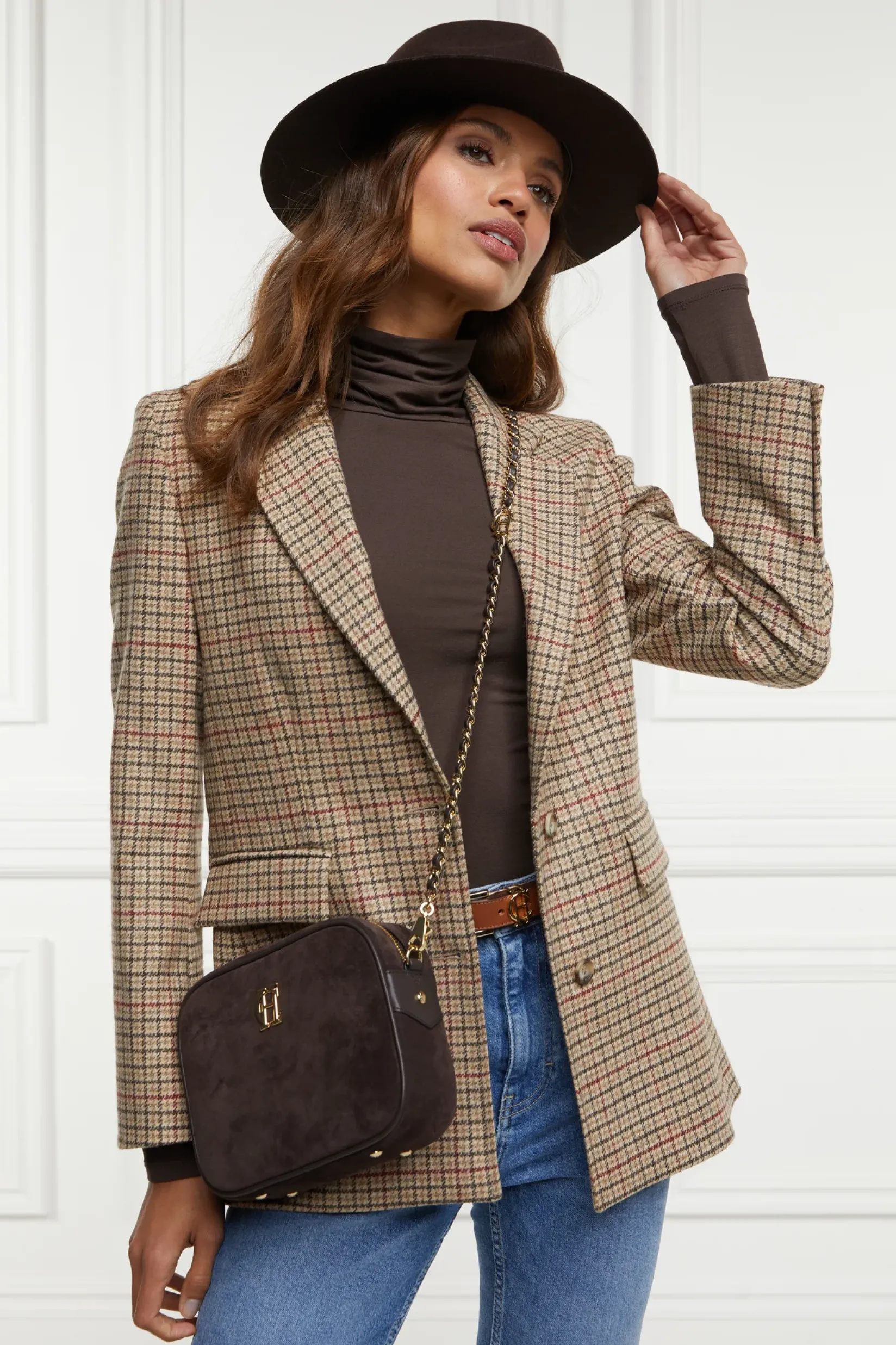 Holland Cooper Gifts For Her|Tops-Essential Roll Neck Coffee