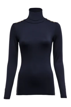 Holland Cooper Tops|Wardrobe Staples-Essential Roll Neck Ink Navy