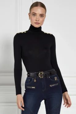 Holland Cooper Tops|Wardrobe Staples-Essential Roll Neck Black