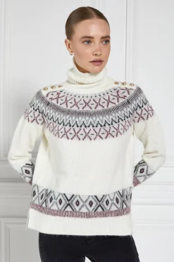 Holland Cooper Knitwear|Après Ski-Fairisle Knit Cream