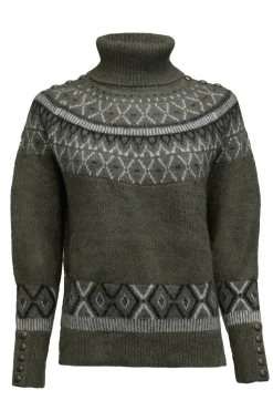 Holland Cooper Knitwear-Fairisle Knit Khaki