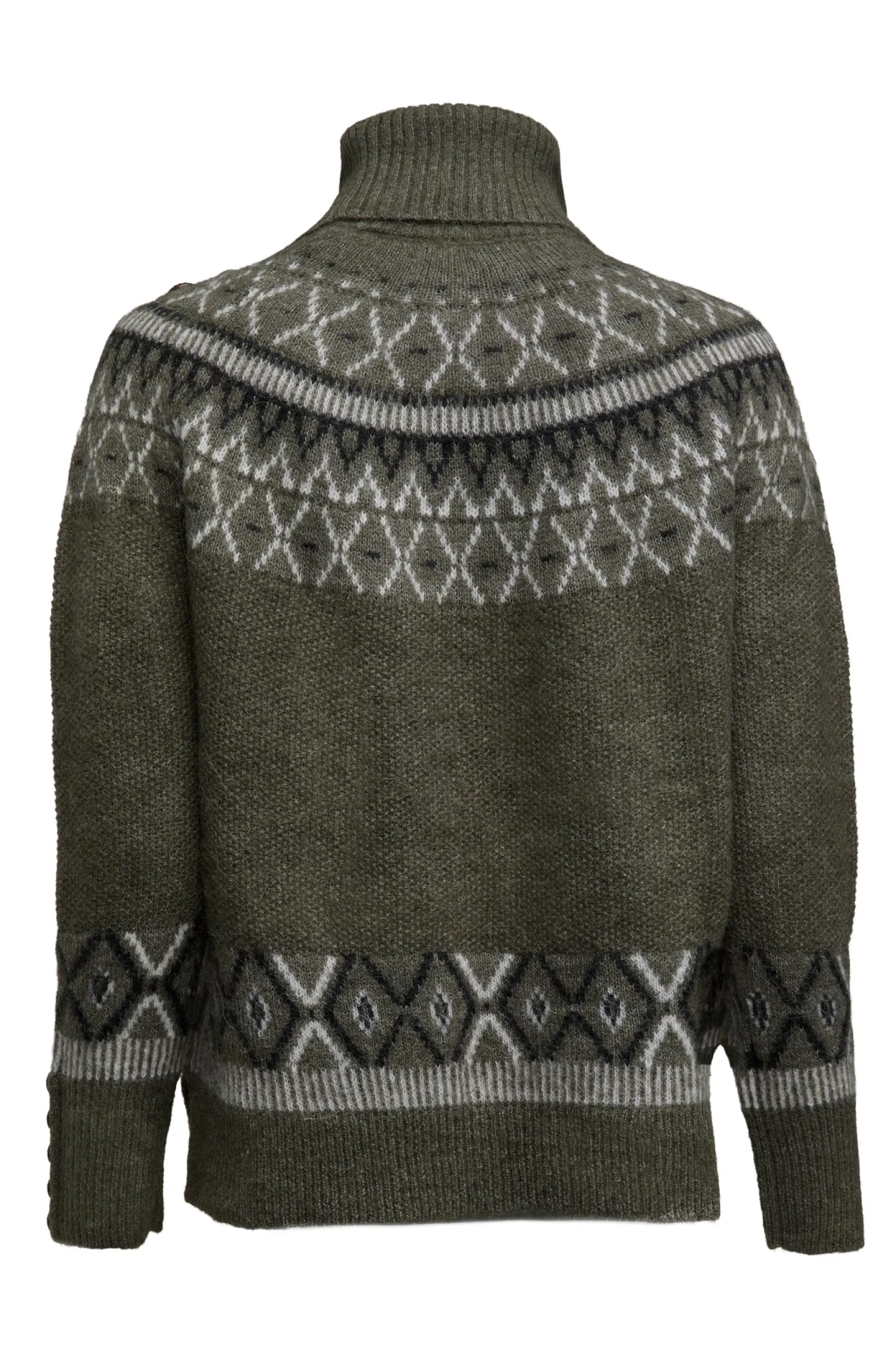 Holland Cooper Knitwear-Fairisle Knit Khaki