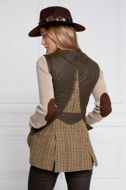 Holland Cooper Gilets-Field Vest Hailes Green Tweed