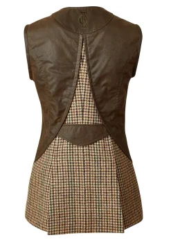 Holland Cooper Gilets-Field Vest Hailes Green Tweed