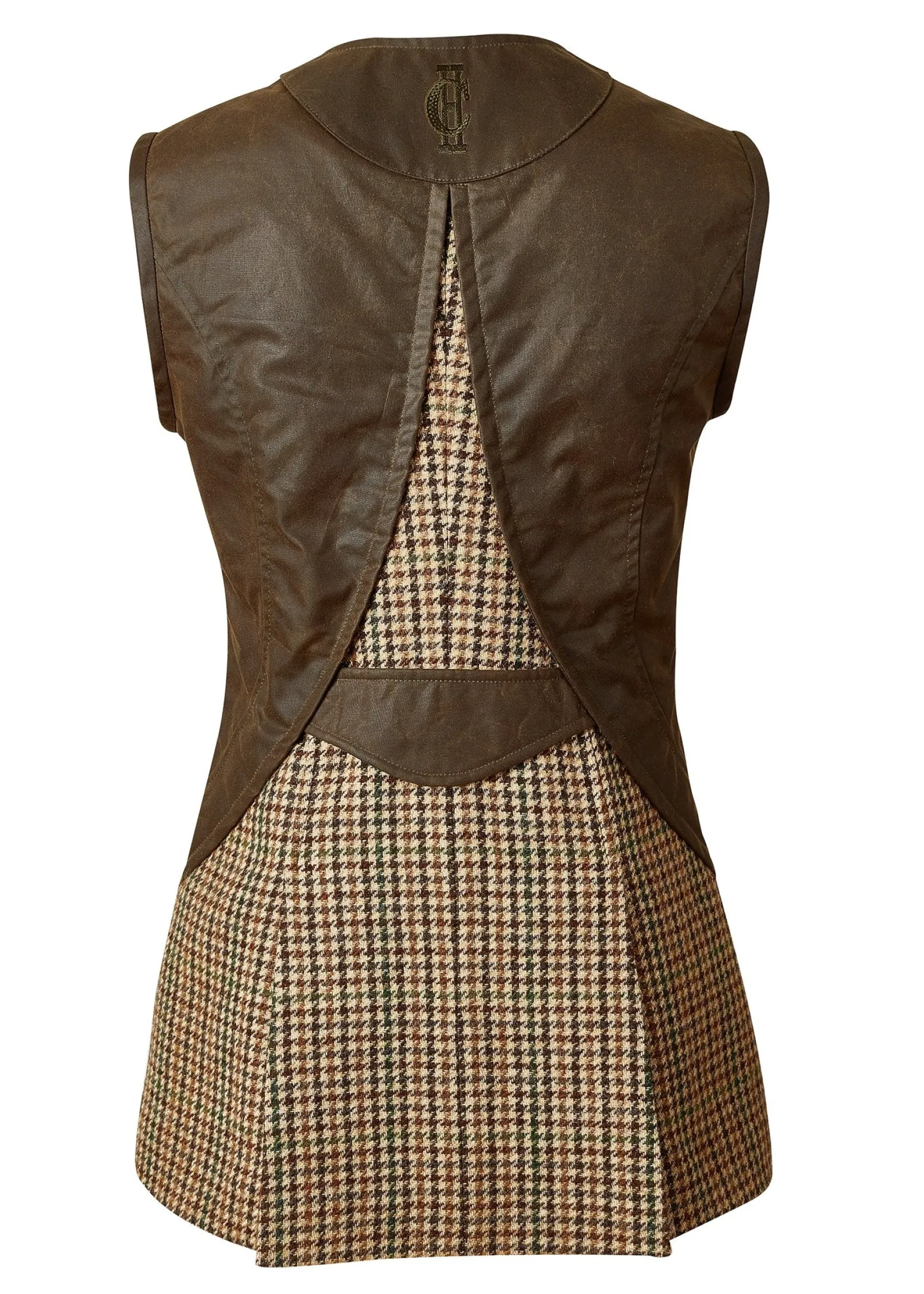 Holland Cooper Gilets-Field Vest Hailes Green Tweed