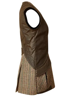 Holland Cooper Gilets-Field Vest Hailes Green Tweed