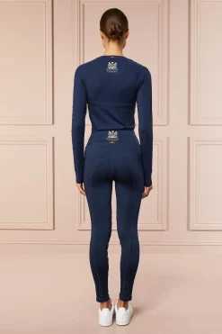 Holland Cooper Training Wear-Findley Crew Base Layer Navy