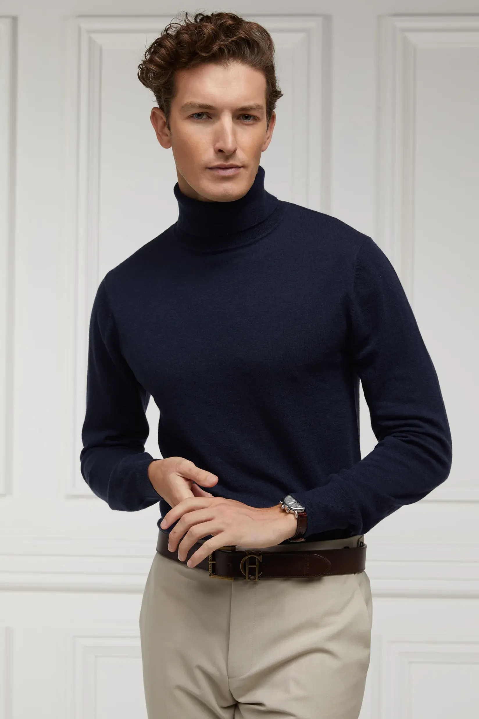 Holland Cooper Shop By Product|The City Break Edit-Fine Roll Neck Knit Navy