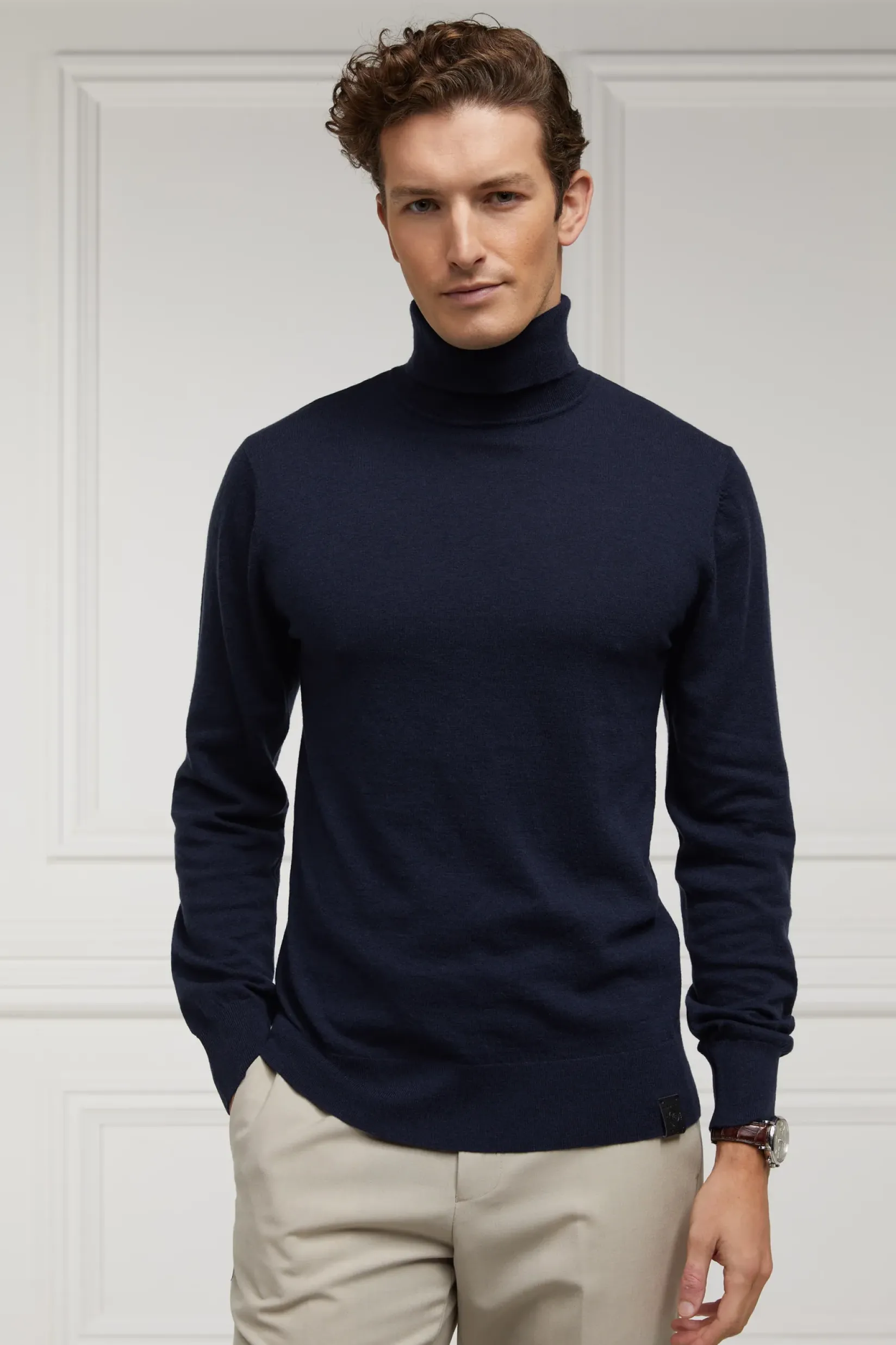 Holland Cooper Shop By Product|The City Break Edit-Fine Roll Neck Knit Navy