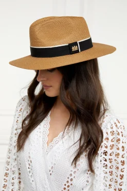 Holland Cooper Hats & Headbands|Hats & Headbands-Francesca Hat Camel Black