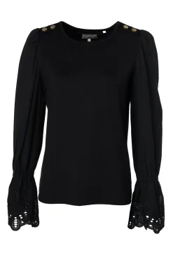 Holland Cooper Shirts & Blouses|Shop By Product-Francesca Jersey Blouse Black