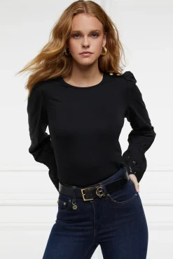 Holland Cooper Shirts & Blouses|Shop By Product-Francesca Jersey Blouse Black