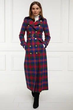 Holland Cooper Coats|In Stock Tailoring-Full Length Marlborough Trench Coat Macpherson Tartan