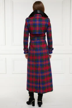 Holland Cooper Coats|In Stock Tailoring-Full Length Marlborough Trench Coat Macpherson Tartan