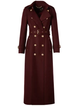 Holland Cooper Trench Coats|Coats-Full Length Marlborough Trench Coat Mulberry