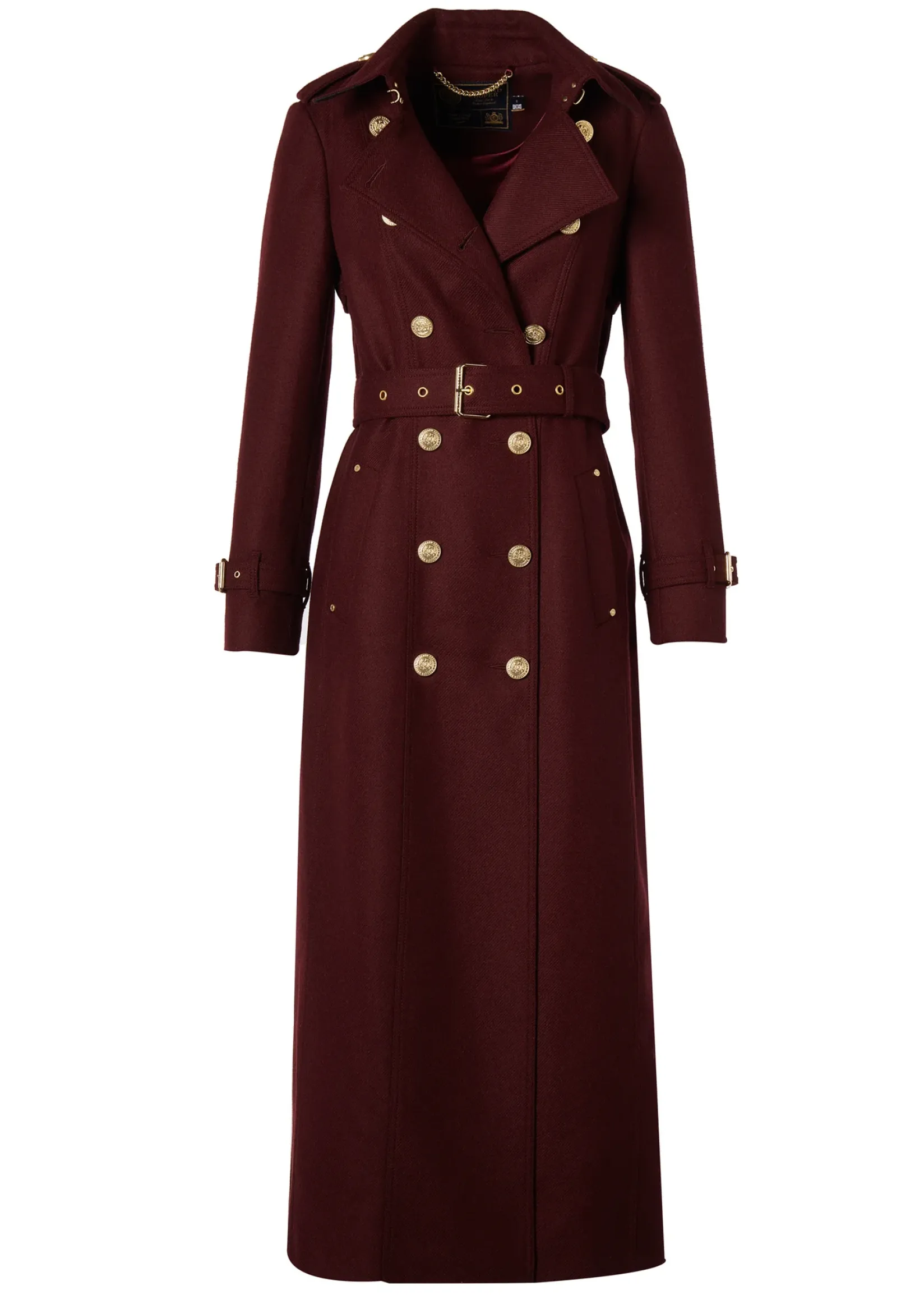 Holland Cooper Trench Coats|Coats-Full Length Marlborough Trench Coat Mulberry