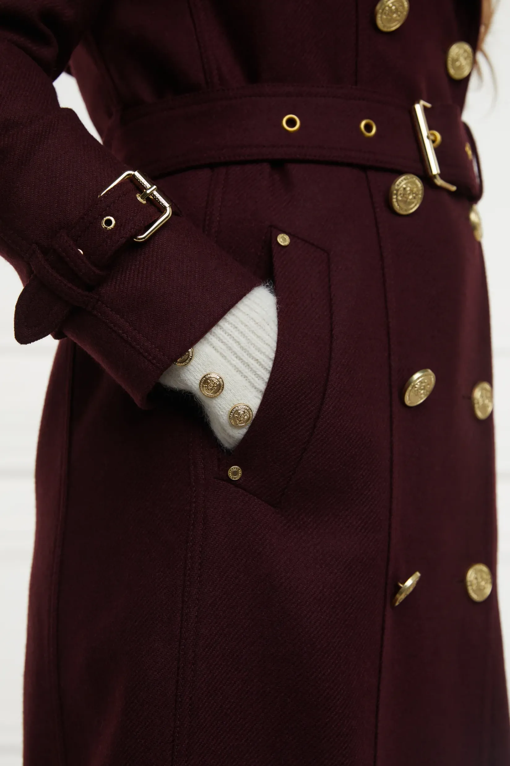 Holland Cooper Trench Coats|Coats-Full Length Marlborough Trench Coat Mulberry