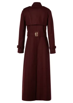 Holland Cooper Trench Coats|Coats-Full Length Marlborough Trench Coat Mulberry