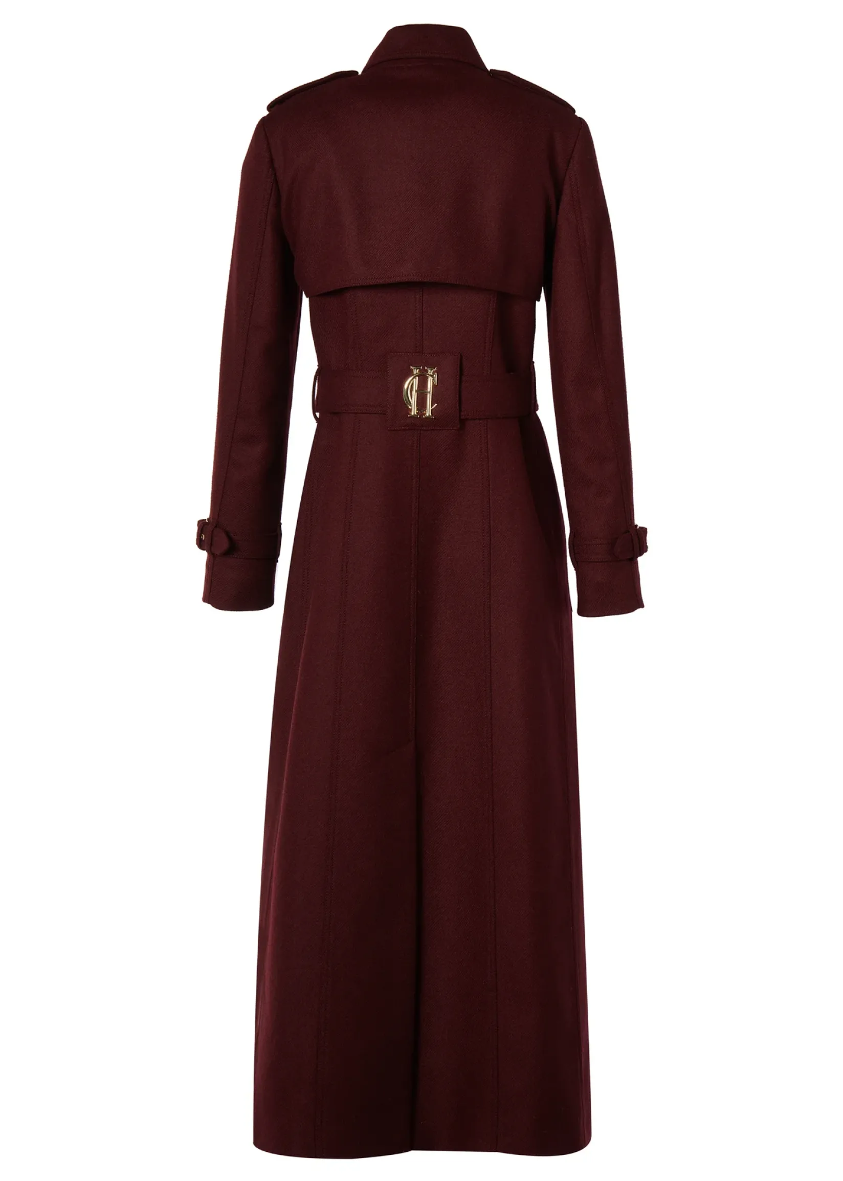 Holland Cooper Trench Coats|Coats-Full Length Marlborough Trench Coat Mulberry