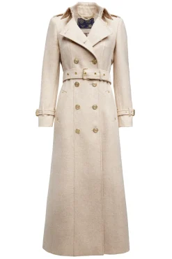 Holland Cooper Trench Coats|Coats-Full Length Marlborough Trench Coat Biscuit