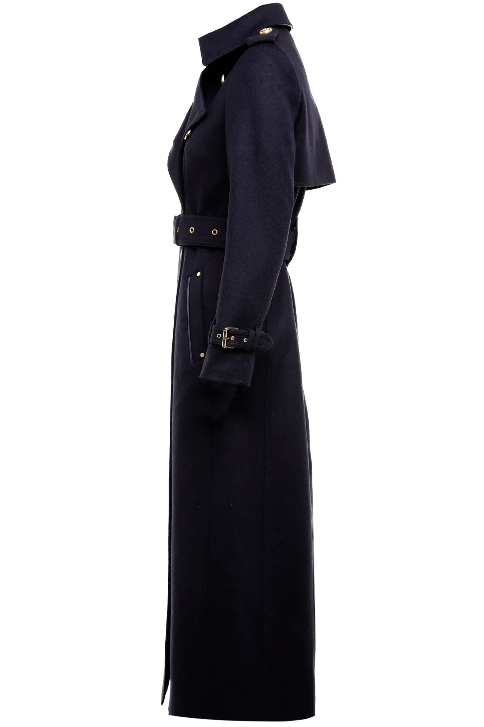 Holland Cooper Trench Coats|Coats-Full Length Marlborough Trench Coat Soft Navy