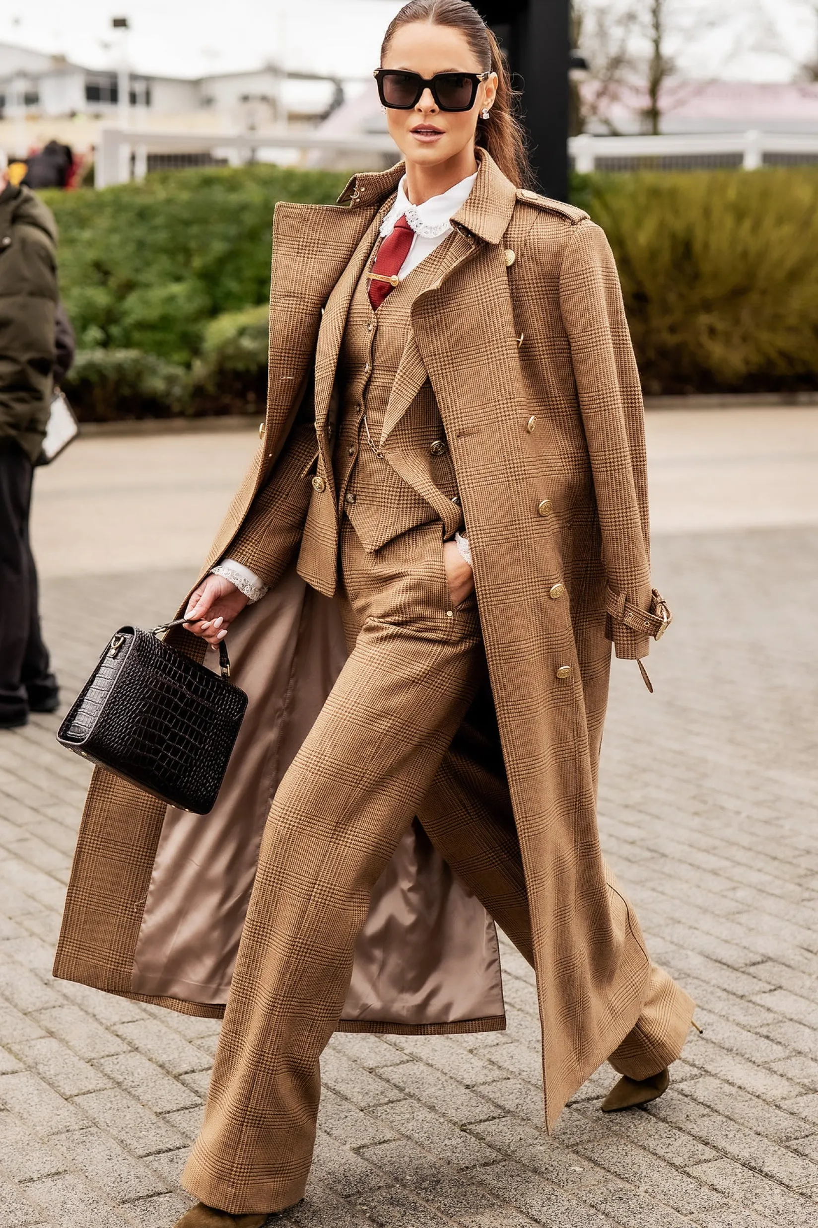 Holland Cooper Trench Coats|Coats-Full Length Marlborough Trench Coat Tawny