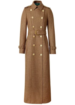 Holland Cooper Trench Coats|Coats-Full Length Marlborough Trench Coat Tawny