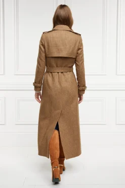 Holland Cooper Trench Coats|Coats-Full Length Marlborough Trench Coat Tawny