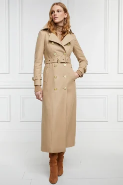 Holland Cooper Trench Coats|In Stock Tailoring-Full Length Marlborough Trench Coat Camel