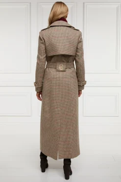 Holland Cooper Trench Coats|Country Collection-Full Length Marlborough Trench Coat Charlton Tweed