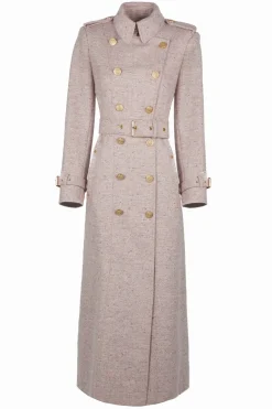 Holland Cooper Trench Coats|Coats-Full Length Marlborough Trench Coat Anniversary Pink