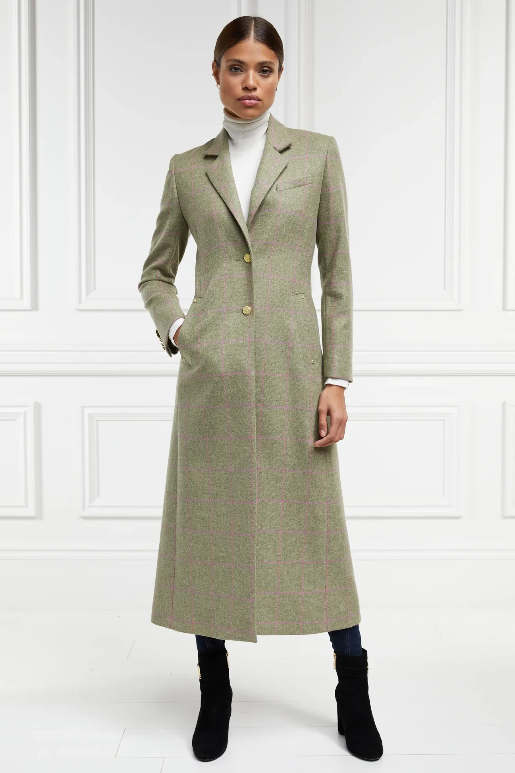 Holland Cooper Coats-Full Length Regency Coat Chartwell Check