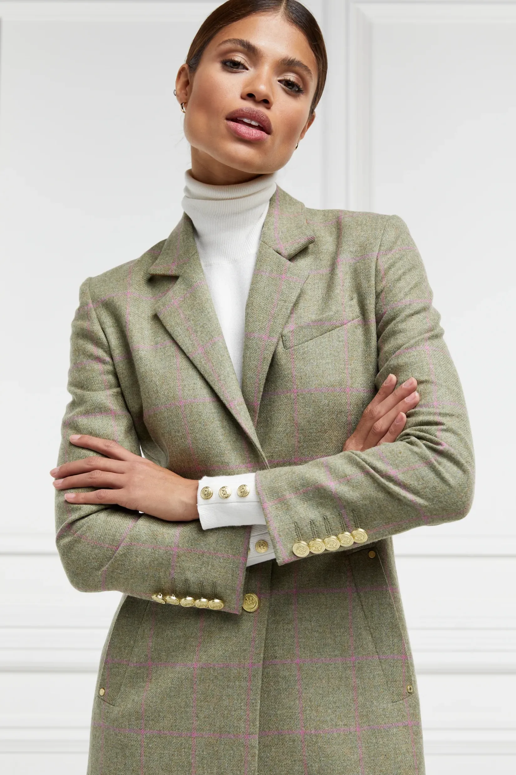 Holland Cooper Coats-Full Length Regency Coat Chartwell Check