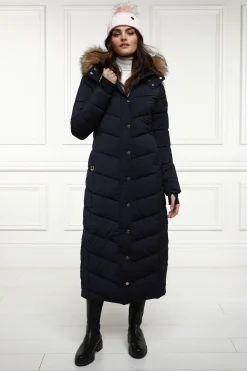 Holland Cooper Coats|The Cosy Collection-Glacier Full Length Puffer Ink Navy