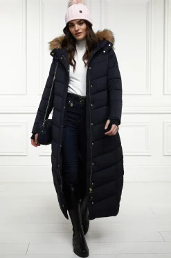 Holland Cooper Coats|The Cosy Collection-Glacier Full Length Puffer Ink Navy