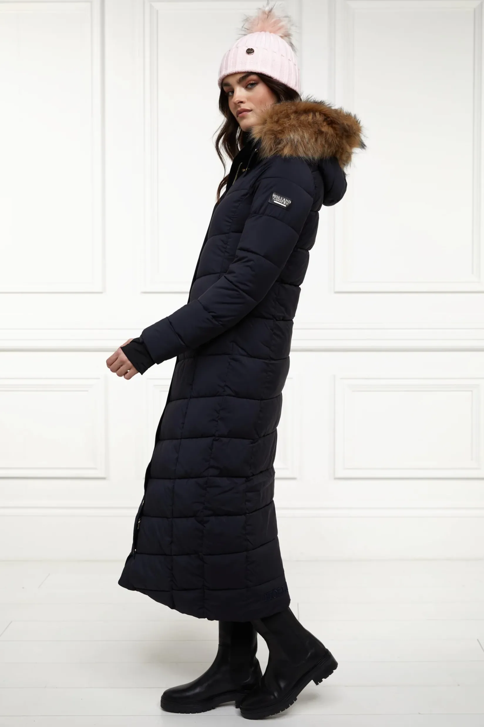 Holland Cooper Coats|The Cosy Collection-Glacier Full Length Puffer Ink Navy