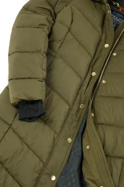 Holland Cooper Coats|The Cosy Collection-Glacier Full Length Puffer Khaki