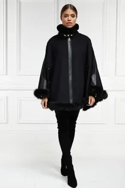 Holland Cooper Capes-Gold Label Chiltern Cape Soft Black