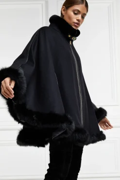 Holland Cooper Capes-Gold Label Chiltern Cape Soft Black