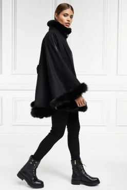 Holland Cooper Capes-Gold Label Chiltern Cape Soft Black