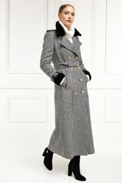 Holland Cooper Trench Coats|Coats-Gold Label Trench Houndstooth