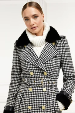 Holland Cooper Trench Coats|Coats-Gold Label Trench Houndstooth