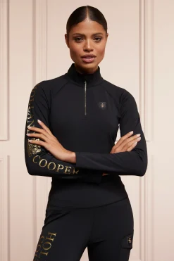 Holland Cooper Base Layers|Training Wear-Halcot Thermal Base Layer Black