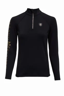 Holland Cooper Base Layers|Training Wear-Halcot Thermal Base Layer Black