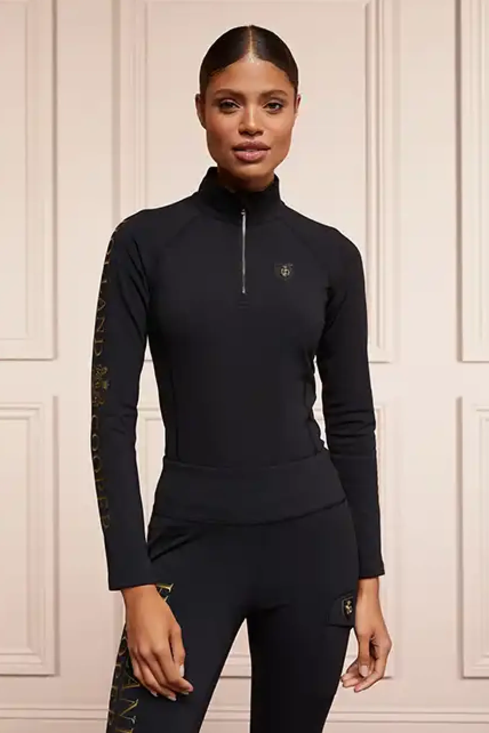 Holland Cooper Base Layers|Training Wear-Halcot Thermal Base Layer Black